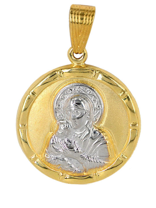 Charm Talisman Fecioara Maria din Aur 9K