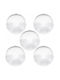 Acrylic Christmas Bauble Top Opening 5pcs 12cm