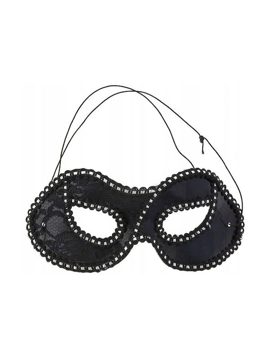 Venetian Spitze Augenmaske Schwarz Elegante Dame Karneval Masquerade Ball