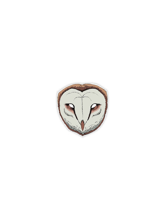 Owl Mask Barn Owl 22x23 Cm 1 Pc