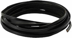 Vidaxl Leather Strap Black 200 X 0.4 Cm Leather