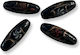 Perlen Murano 28 * 11 Mm Schwarze 4 Stück