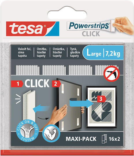 Tesa Adeziv Benzi Autocolante Alb