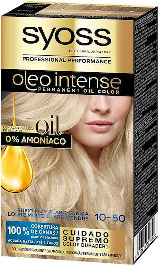 Syoss Βαφή Μαλλιών Χωρίς Αμμωνία Light Ash Blonde 5x115ml
