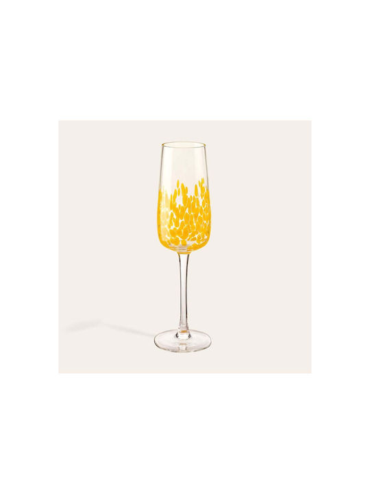 SteweHome Glass for White Wine Made of Glass in Yellow Colour 270ml