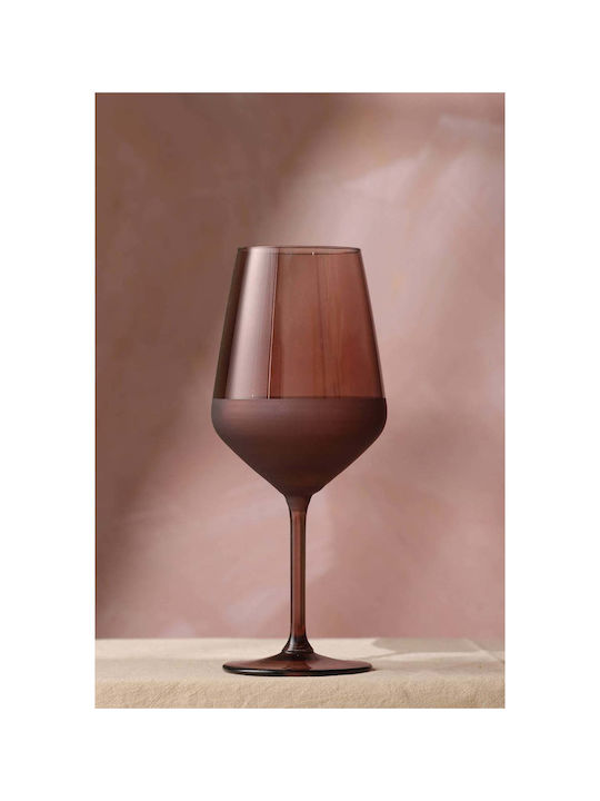 SteweHome Set Of White Wine / Coffee Freddo Glasses Made Of Glass In White Colour 490ml 4 Pieces
