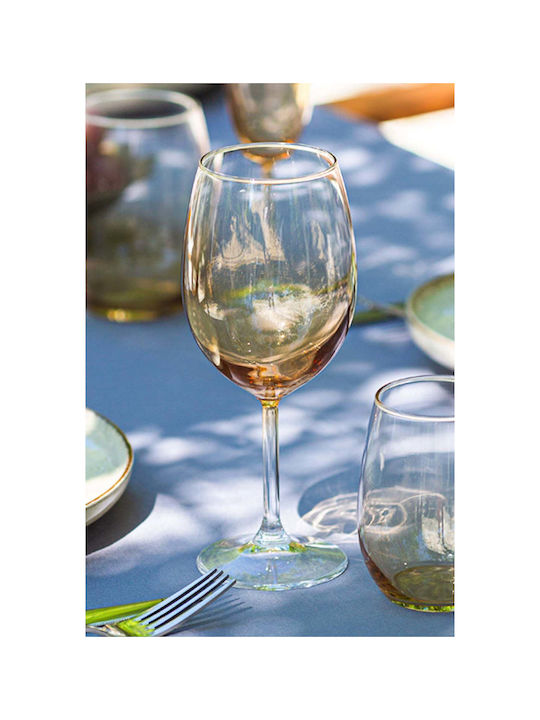 SteweHome Set of Liqueur/Ouzo and Cocktail/Drinking Glasses Made of Glass in Honey Colour 440ml 4 Pieces