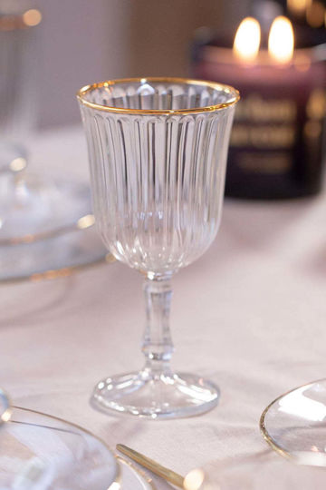 SteweHome Set Gläser Likör/Ouzo / Cocktail/Trinken aus Glas in Gold Farbe 240ml 4 Stück