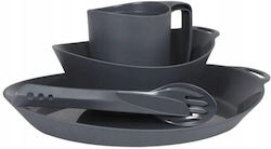 Ellipse 4-piece Set Kfs Bowl Plate Mug Graphite