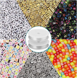 Buchstaben Set Armband Herstellung 1200 Stück 6 Arten + Schnüre