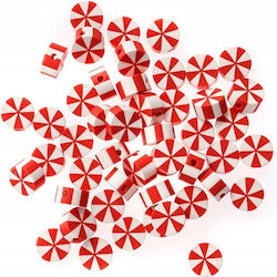 Polymer Beads Christmas Candies 1cm 48pcs