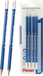 Wooden Pencils 4 Pieces 2b Hb Blister Pentel