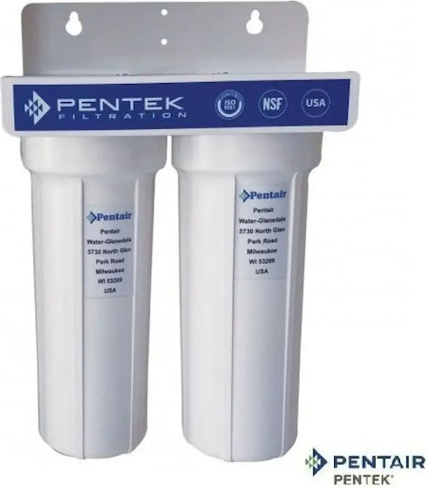 Pentair 2gsl Duo Wasserfiltrationssystem mit Doppelter Unter der Spüle Rohrquerschnitt ½" mit Ersatzfilter WFI0449