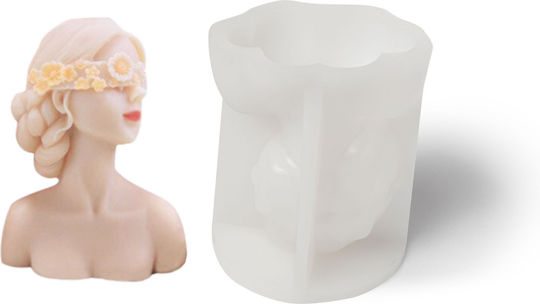 Silicone Mold Candles Woman Covered Eyes 98x78x58mm