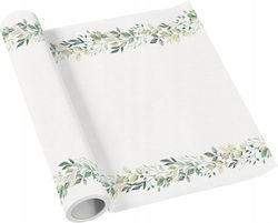 Non-woven Table Runner Eucalyptus Leaves Boho Tablecloth Communion Christening 40x500cm