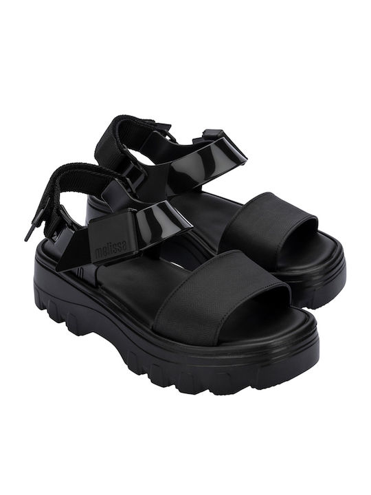 Melissa Γυναικεία Σανδάλια Flatforms Μαύρα