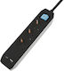 Spacer Удължител Pp-3-18b-tc-usb Schuko X Захранваща Лента с USB-A USB-C и Кабел 1.8m