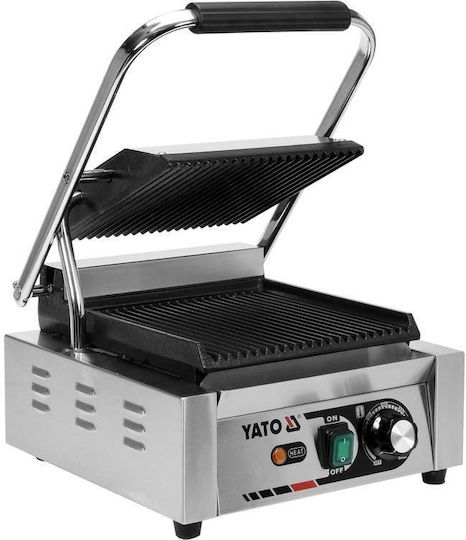 Yato Commercial Sandwich Maker with Cast Iron Smooth Surfaces with Cast Iron Ribbed Surfaces 2200W