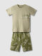 Kids Clothing Sets Summer with Shorts 2 Pieces Khaki