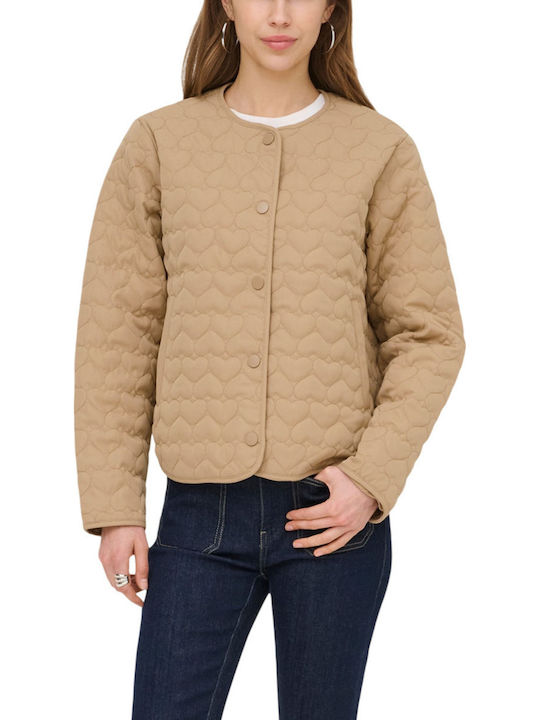 Only Damen Jacken für Winter Tannin Camel