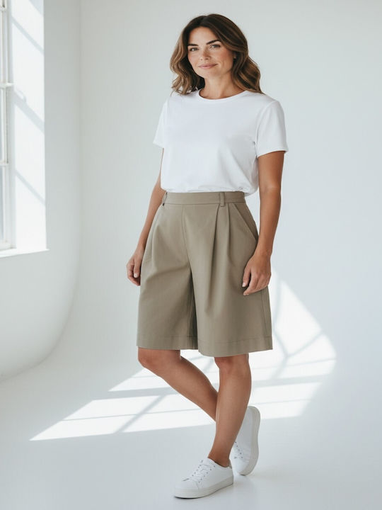 Moutaki Damen-Leinen-Shorts Cigar