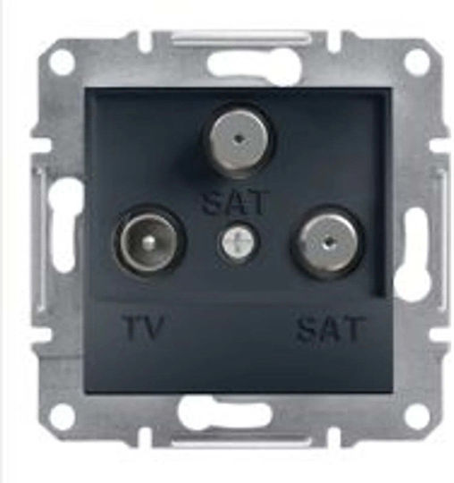 Schneider Electric TV-Antennensteckdose Endstecker Aspora Ohne Rahmen Anthrazit Eph3600171