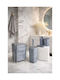 SteweHome Bathroom Accessory Set Plastic Silver 6 Pieces