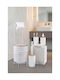 SteweHome Bathroom Accessory Set Plastic White 6 Pieces