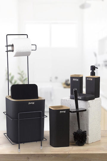SteweHome SteweHome Badezimmerzubehör-Set Kunststoff Schwarz 6 Stück