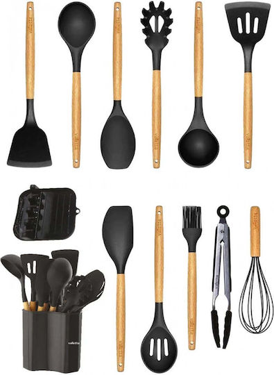 SteweHome SteweHome Kochgeschirr-Set aus Silikon 13 Stück Schwarz