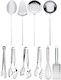 SteweHome Set of 10 Pieces Stainless Steel Serving Utensils Multicolour