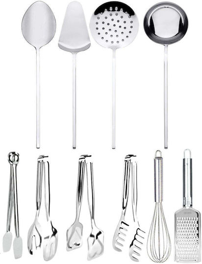 SteweHome Set of 10 Pieces Stainless Steel Serving Utensils Multicolour