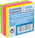 Donau Self-adhesive Notes 50x50mm 250pcs 5 Neon Colors 7575001pl-99