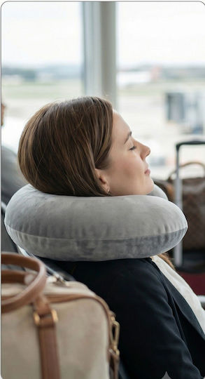 Dielle Μαξιλαράκι Ταξιδίου Μαξιλαράκι Memory Foam Παιδικό Γκρι