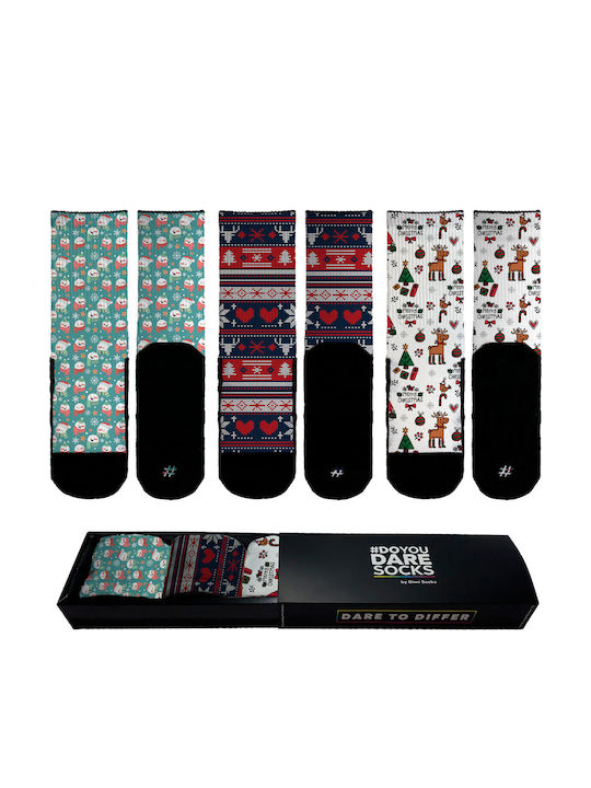 #doyoudaresocks Χριστουγεννιάτικες Κάλτσες Πολύχρωμες 3Pack #doyoudaresocks Χριστουγεννιάτικες Κάλτσες Πολύχρωμες 3Pack
