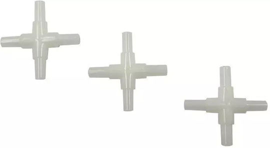 Vayox Aqua Natura Connector Air Tube White Cross Type 100 Pcs Pack