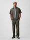 90s Trousers in Loose Fit Tweed Green