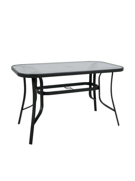Garten- und Terrassentisch Metall mit Glastisch...
