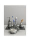 SteweHome Bathroom Accessory Set Resin Grey