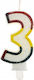 Glitter Number Candle "3" 1 Pc