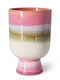 HK Living Ceramic Pink Plant Pot with Stand 13x13x19.5cm