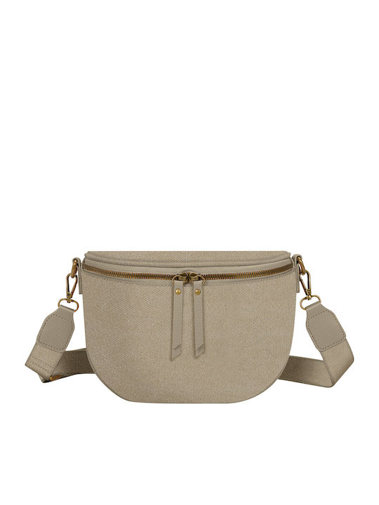 Gallantry Fanny Pack Luna Fabric Shoulder Strap Taupe