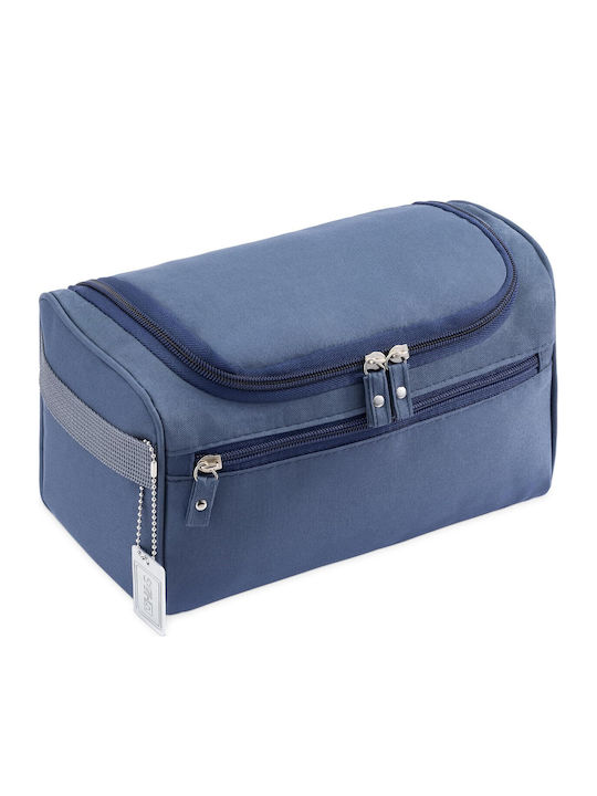 Hands Travel Cosmetic Bag 26 × 15 × 14 Cm 3 Compartments Water-resistant Material Blue Hands Travel Cosmetic Bag 26 × 15 × 14 Cm 3 Compartments Water-resistant Material Blue