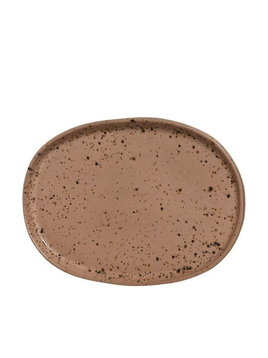 Kaemingk Keramik Servierplatte Braun Mit Durchmesser 24cm