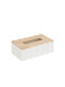 Wooden Tissue Holder White 25x15x9cm 211539