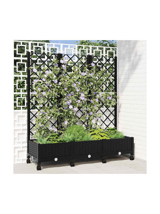 vidaXL Planter Box Din Plastic Negru 120x40x131...