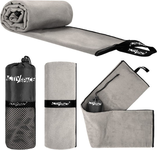 Activ Space Πετσέτα Microfiber Σώματος Γκρι 180x90εκ.