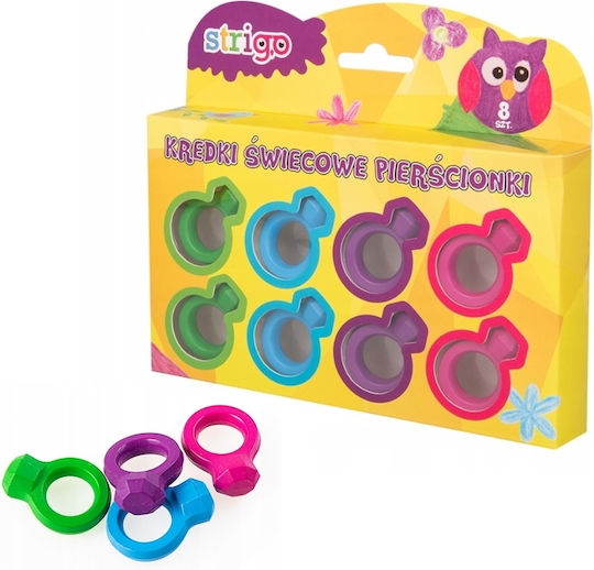Ring Wax Crayons 8 Pcs 4 Colors Strigo Ssc044