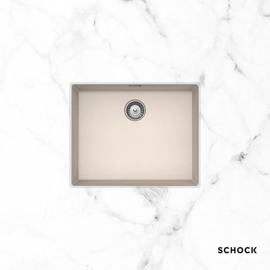 Schock Cristalite Undermount Kitchen Sink from Liquid Granite 55.6x45.6cm Beige