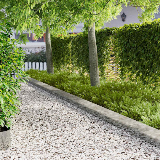 vidaXL Gardă Vie De Grădină Metalică Argintie 1m x 25cm 10 Bucăți
